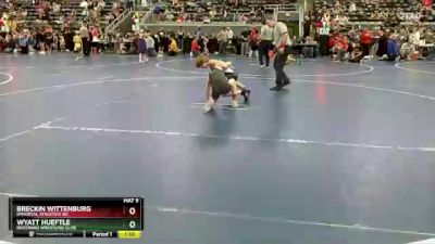 80 lbs Quarterfinal - Breckin Wittenburg, Immortal Athletics WC vs Wyatt Hueftle, Bertrand Wrestling Club