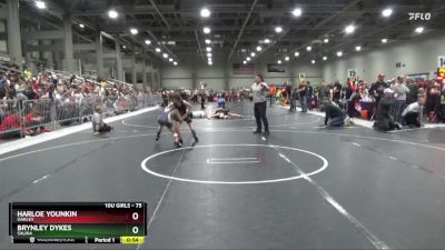 75 lbs Quarterfinal - Brynley Dykes, Salina vs Harloe Younkin, Oakley