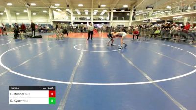 103 lbs Consi Of 4 - Eddyy Mendez, Salem NH vs Dominic Kyser, Wrestlers Way