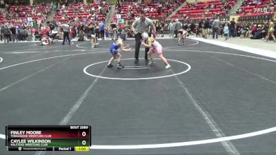 60 lbs Round 5 - Finley Moore, Tonganoxie Wrestling Club vs Caylee Wilkinson, Halstead Wrestling Club