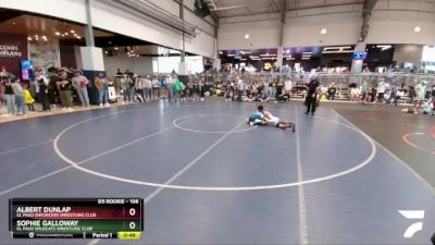 106 lbs Round 2 - Albert Dunlap, El Paso Enforcers Wrestling Club vs Sophie Galloway, El Paso Wildcats Wrestling Club