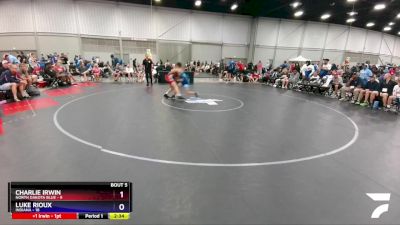 120 lbs Round 2 (6 Team) - Charlie Irwin, North Dakota Blue vs Luke Rioux, Indiana