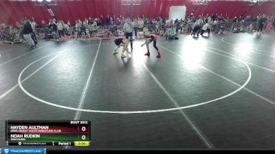 120 lbs Champ. Round 1 - Noah Rudkin, Wisconsin vs Hayden Aultman, Iowa-Grant Youth Wrestling Club