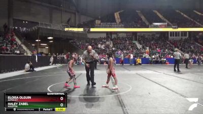 80 lbs Quarterfinal - Haley Zabel, Hugoton vs Eloisa Olguin, Alpha ICT