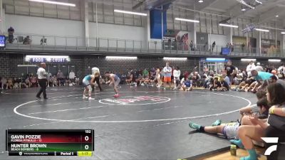 132 lbs Placement Matches (16 Team) - Hunter Brown, Beach Bombers vs Gavin Pozzie, Florida Pitbulls