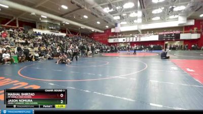 140 lbs Champ. Round 3 - Mashal Shirzad, Mt Diablo High School vs Jason Nomura, John F Kennedy High School