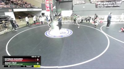 67 lbs Champ. Round 2 - Isaiah Cruz, Total Kaos Wrestling Club vs Esteban Navarro, Delano Diablos Wrestling