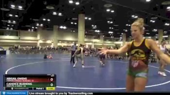132 lbs Round 5 (10 Team) - Cadence Bushong, Iowa Pin-A-Sarus vs Abigail Owens, Charlie`s Angels- GA Black