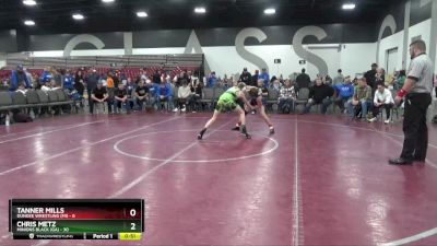 95 lbs Quarterfinals (8 Team) - Tanner Mills, Dundee Wrestling (MI) vs Chris Metz, Minions Black (GA)