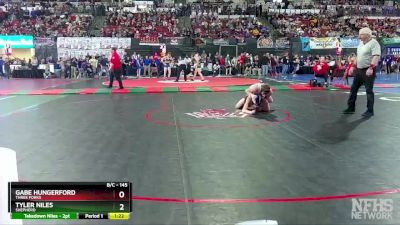 Quarterfinal - Gabe Hungerford, Three Forks vs Tyler Niles, Shepherd