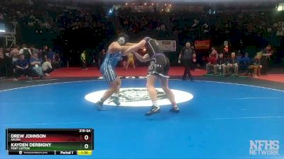 215-3A Quarterfinal - Drew Johnson, Salida vs Kayden Derbigny, Fort Lupton