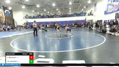 132 lbs Quarterfinal - Kolby Lemmon, Kellogg vs Tyson Barnhart, Post Falls