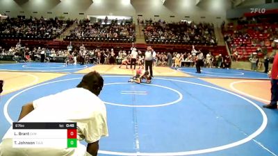 67 lbs Semifinal - Luke Brant, Caney Valley Wrestling vs Terrance Johnson, Tulsa North Mabee Stampede