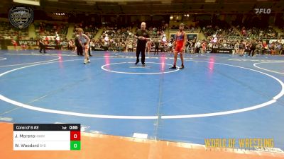 110 lbs Consi Of 8 #2 - Joseph Moreno, Hawkeye WC vs Walker Woodard, Backyard Brawlers