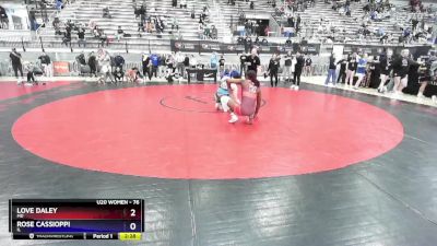 76 lbs Quarterfinal - Love Daley, MD vs Rose Cassioppi, IL