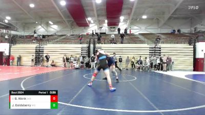 190 lbs 1st Place Match - Bryce Wenk, Jay County vs Jett Goldsberry, Patriots Wrestling Club