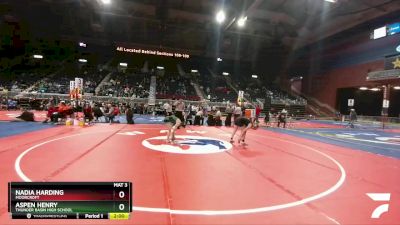 120 lbs Champ. Round 1 - Aspen Henry, Thunder Basin High School vs Nadia Harding, Moorcroft