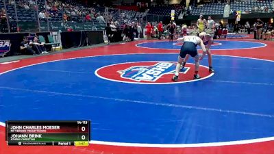 1A-113 lbs Quarterfinal - Johann Brink, Athens Christian vs John Charles Moeser, Mt Vernon Presbyterian