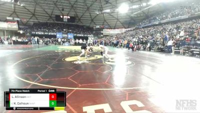 4A 126 lbs 7th Place Match - Kai Calhoun, Graham-Kapowsin vs Logan Allinson, South Kitsap