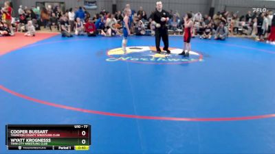 77 lbs Cons. Round 2 - Wyatt Krognesss, Twin City Wrestling Club vs Cooper Bussart, Thurston County Wrestling Club