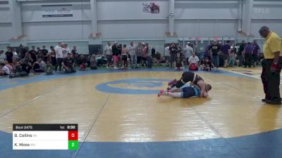 75-J lbs Semifinal - Barrett Collins, VA vs Kruz Moss, WV