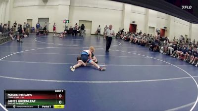 117 lbs Round 1 (6 Team) - Mason Milsaps, Team Texas vs James Greenleaf, Kansas Pythons