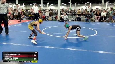 52 lbs Round 3 (10 Team) - Greyson Bosley, FL Scorpions vs Mealow Petre, So Cal Hammers