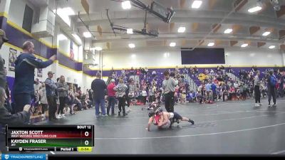 56/59/62 Quarterfinal - Kayden Fraser, Jet vs Jaxton Scott, West Wateree Wrestling Club