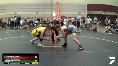 180 lbs Quarterfinals (8 Team) - Cooper McCloy, Indiana Outlaws Black vs Lorcan Keatley, Mi Pitbulls