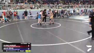 120 lbs X Bracket - Alvino Vasquez, Bethel Freestyle Wrestling Club vs Bryce Zeiler, Chugach Eagles Wrestling Club