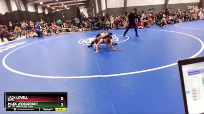 102 lbs Quarterfinal - Jack Lovell, COWA vs Miles Weisgerber, Big Cat Wrestling Club