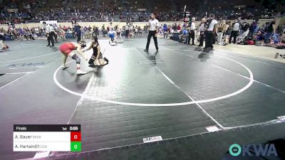 92 lbs Final - Aiden Bayer, Broken Arrow vs Abi Partain01, Coweta