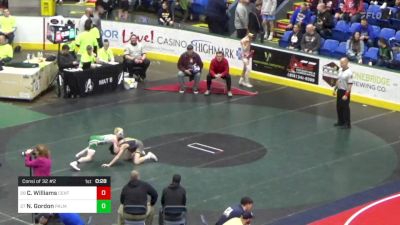 110 lbs Consi Of 32 #2 - Chase Williams, Central Bucks East vs Nick Gordon, Palmyra