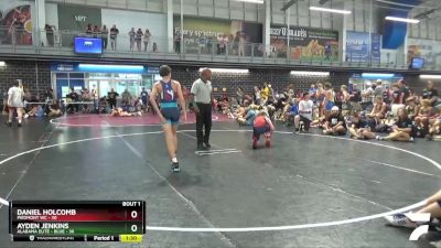 125 lbs Round 1 (3 Team) - Ayden Jenkins, Alabama Elite - Blue vs Daniel Holcomb, Piedmont WC