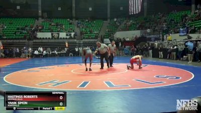 132 lbs Semifinal - Yanik Simon, Huntsville vs Hastings Roberts, Vestavia Hills