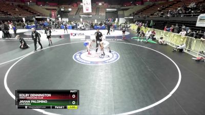 119 lbs 1st Place Match - Javian Palomino, California vs Kolby Dennington, Tracy Wrestling Club