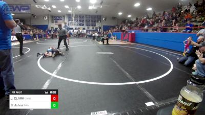 49 lbs Rr Rnd 1 - Jayce CLARK, Division Bell Wrestling vs Baker Johns, Perry Wrestling Academy