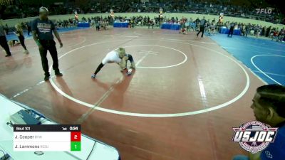 61 lbs 3rd Place - James Cooper, Bristow Youth Wrestling vs Jansen Lammons, ReZults Wrestling