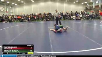 100 lbs Round 4 (6 Team) - Ajay Braddock, Iowa Gold vs Preston Nedved, South Dakota Lightning