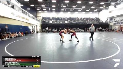 133 lbs Quarterfinal - Ben Quilpa, Sacramento City College vs Emilio Medina, Mt San Antonio College