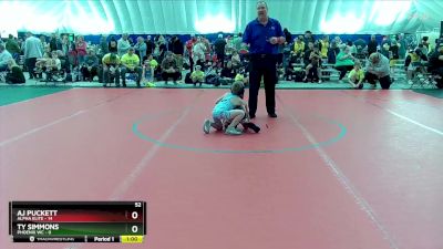 52 lbs Round 7 (8 Team) - AJ Puckett, Alpha Elite vs Ty Simmons, Phoenix WC