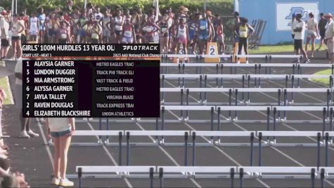 Youth Girls' 100m Hurdles, Prelims 3 - Age 13