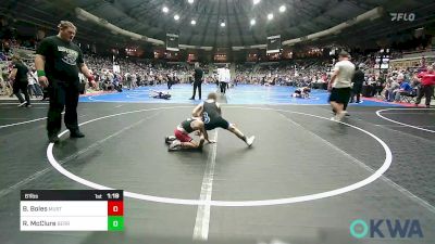 61 lbs Round Of 32 - Brady Boles, Mustang Bronco Wrestling Club vs Riley McClure, Berryhill Wrestling Club