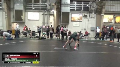 120 lbs Round 4 - Devin Creitz, North Baltimore Wrestling Club vs Toby Bernstein, Vipers