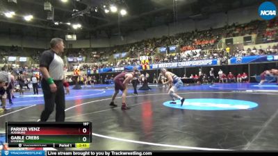 197 lbs Cons. Round 1 - Parker Venz, Augsburg vs Gable Crebs, Lycoming