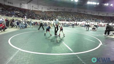 49 lbs Consi Of 16 #2 - Hayden Wiles, OKC Saints Wrestling vs Graycie Card, Tulsa Blue T Panthers