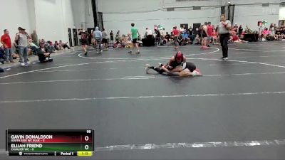 98 lbs Round 5 (8 Team) - Elijah Friend, Cavalier WC vs Gavin Donaldson, South Side WC Blue