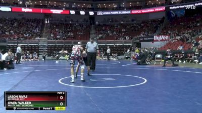 3A-150 lbs Cons. Round 2 - Owen Walker, Valley, West Des Moines vs Jason Rivas, Des Moines East