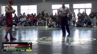 197 lbs Prelim - Caleb Tackett, Wilmington College (oh) vs Geoffry Kaminsky, Ohio Wesleyan University