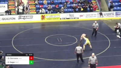 252 lbs Semifinal - Dakota Carmona, Canon McMillan vs David Sager, Southmoreland